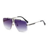 Sunglasses Irregular Polygon Oversize Rimless Classic Aviator UV Protection Goggle