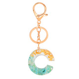 Multicolor Letter A - Z Initial Letter Resin Keychain Accessories