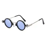 Sunglasses Small Round Lens Retro Punk Frame Rock Hip Hop Glasses