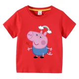 Toddler Boy Kids George Rainbow Short Sleeve T-shirts Cotton Tops