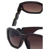Sunglasses Small Square Retro Wide Frame Eyewear