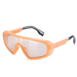 Sunglasses Multicolor Oversized Mirror One Piece Sport Style Windproof Eyewear