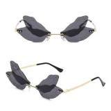 Sunglasses Multicolor Dragonfly Wing Rimless Eyewear Streetwear