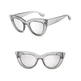 Sunglasses Trendy Cateye Round Bottom Oversized UV Protection Vintage With Frame Shades