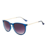 Sunglasses Multicolor Round Bottom Sport Sunglasses Retro Flat Top With Frame