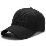 Big Brim Cap With Sun Visor And Embroidered Dome Baseball Cap
