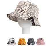 Double-Sided Reversible Sunhat Newspaper Bucket Cap