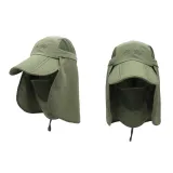 UV Protection Wide Brim Sun Hat With Detachable Peaked Cap