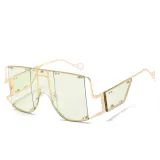 Sunglasses Trendy  Integrated Square Oversized UV400 Protection Trendy Flat Top With Frame