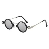 Sunglasses Small Round Lens Retro Punk Frame Rock Hip Hop Glasses