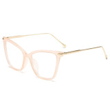 Sunglasses Trendy Cateye Goggles Transparent Lenses UV Protection Shades With Frame