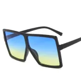 Sunglasses Square Oversized UV Protection Retro Flat Top With Frame Unisex