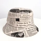 Double-Sided Reversible Sunhat Newspaper Bucket Cap