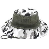 Camouflage Net Fisherman Hat Foldable Breathable Sun Hat