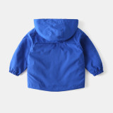 Toddler Kids Boys Long Sleeve Hooded Zip Up Coat Windbreaker