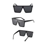 Sunglasses Square Conjoined Lens Flat Top Oversized Eyewear