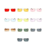 Sunglasses Rectangle Frame UV Protection Fashion Square Tinted Lens Vintage Sun Glasses
