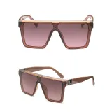 Sunglasses Square Oversized Lens Flat Top Retro Eyewear