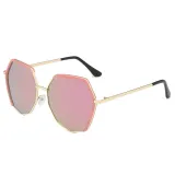 Sunglasses Multicolor Plastic Metal Frame Oversized Polygon Lens Shades