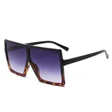 Sunglasses Square Oversized UV Protection Retro Flat Top With Frame Unisex