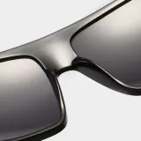 Sunglasses Trendy Cateye Trapezoidal Oversized UV Protection Retro Flat Top With Frame