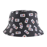 Double-Side Reversible Sunhat Pattern Bucket Cap