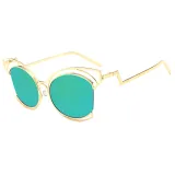 Sunglasses Metal Irregular Glasses Legs Cateye Frame Eyewear