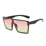 Sunglasses Trendy Cateye Square Cambered Surface Oversized UV400 Protection Vintage Retro Flat Top With Frame