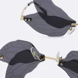 Sunglasses Multicolor Dragonfly Wing Rimless Eyewear Streetwear