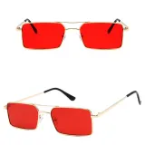 Sunglasses Rectangle Frame UV Protection Fashion Square Tinted Lens Vintage Sun Glasses