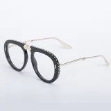 Sunglasses Multicolor Round Diamante Frame Easy Carry Folding Eyewear