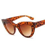 Sunglasses Trendy Cateye Round Bottom Oversized UV Protection Vintage With Frame Shades