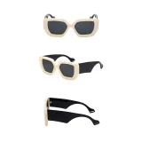 Sunglasses Retro Square Oversized Frame Wide Glasses Legs Retro Eyewear