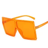 Multicolor Sunglasses Square Oversized UV Protection Retro Flat Top With Frame Unisex