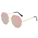 Sunglasses Multicolor Plastic Metal Frame Oversized Octagon Lens Shades