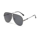 Sunglasses Retro Round Bottom Lens UV400 Mirrored Flat Top Eyewear
