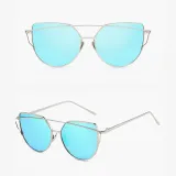 Sunglasses Trendy Cateye Round Bottom Oversized UV Protection Double Bridge Shades