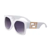 Sunglasses Oversized Frame Hollow Out Wide Glasses Legs Retro Eyewear