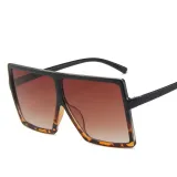 Sunglasses Square Oversized UV Protection Retro Flat Top With Frame Unisex