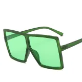 Multicolor Sunglasses Square Oversized UV Protection Retro Flat Top With Frame Unisex