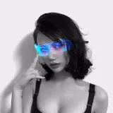 Cyberpunk LED Glasses Target Locked Futuristic Glasses Glow Eyewear