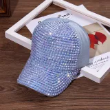Women Adjustable Sunhat Rhinestone Bling Baseball Cap