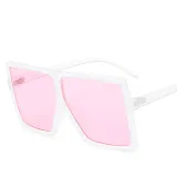 Multicolor Sunglasses Square Oversized UV Protection Retro Flat Top With Frame Unisex