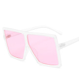 Multicolor Sunglasses Square Oversized UV Protection Retro Flat Top With Frame Unisex