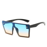 Gradual Sunglasses Multicolor Square Integrated Oversized Vintage Flat Top With Frame
