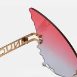 Sunglasses Multicolor Butterfly Rimless Sunglasses Hollow Out Letters Glasses