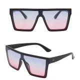 Sunglasses Multicolor Square Oversized UV Protection Vintage Retro Flat Top With Frame