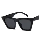 Sunglasses Trendy Cateye Flat Bottom Square UV Protection Vintage With Frame Shades