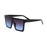 Sunglasses Square Conjoined Lens Flat Top Oversized Eyewear