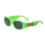 Multicolor Sunglasses Small Square Retro Wide Frame Eyewear